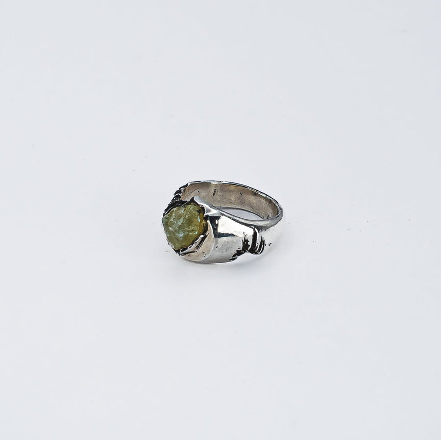 Signet Blue Tourmaline Ring — handmade .925 sterling silver ring