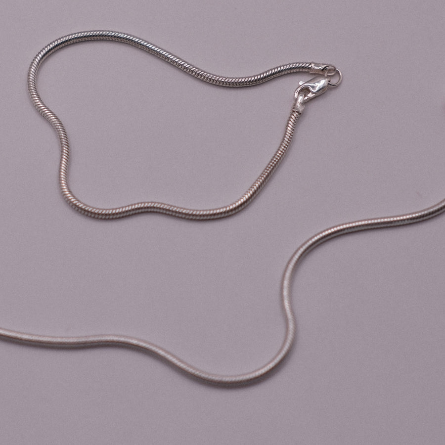 Snake Chain Set — handmade .925 sterling silver chain and bracelet set