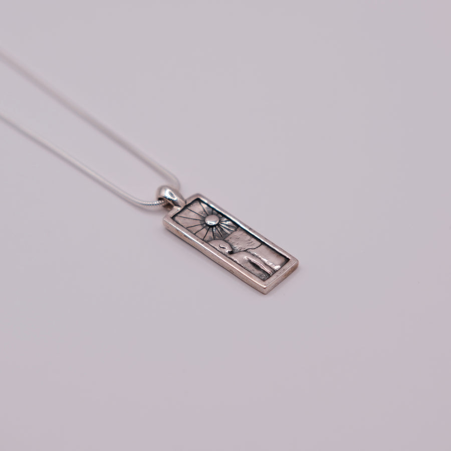 Sunset Seeker Pendant — handmade .925 sterling silver pendant