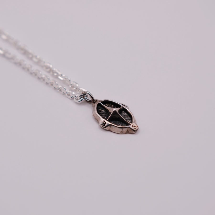 Abstract Compass Pendant — handmade .925 sterling silver pendant