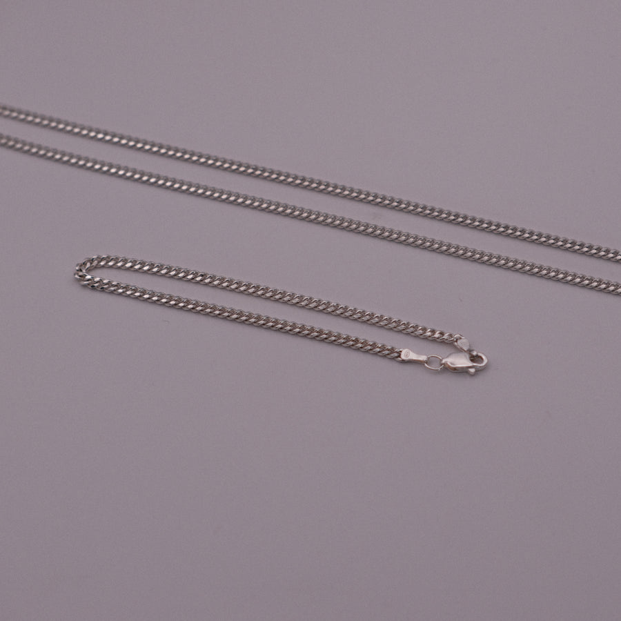 Cuban Chain Set — handmade .925 sterling silver chain and bracelet set