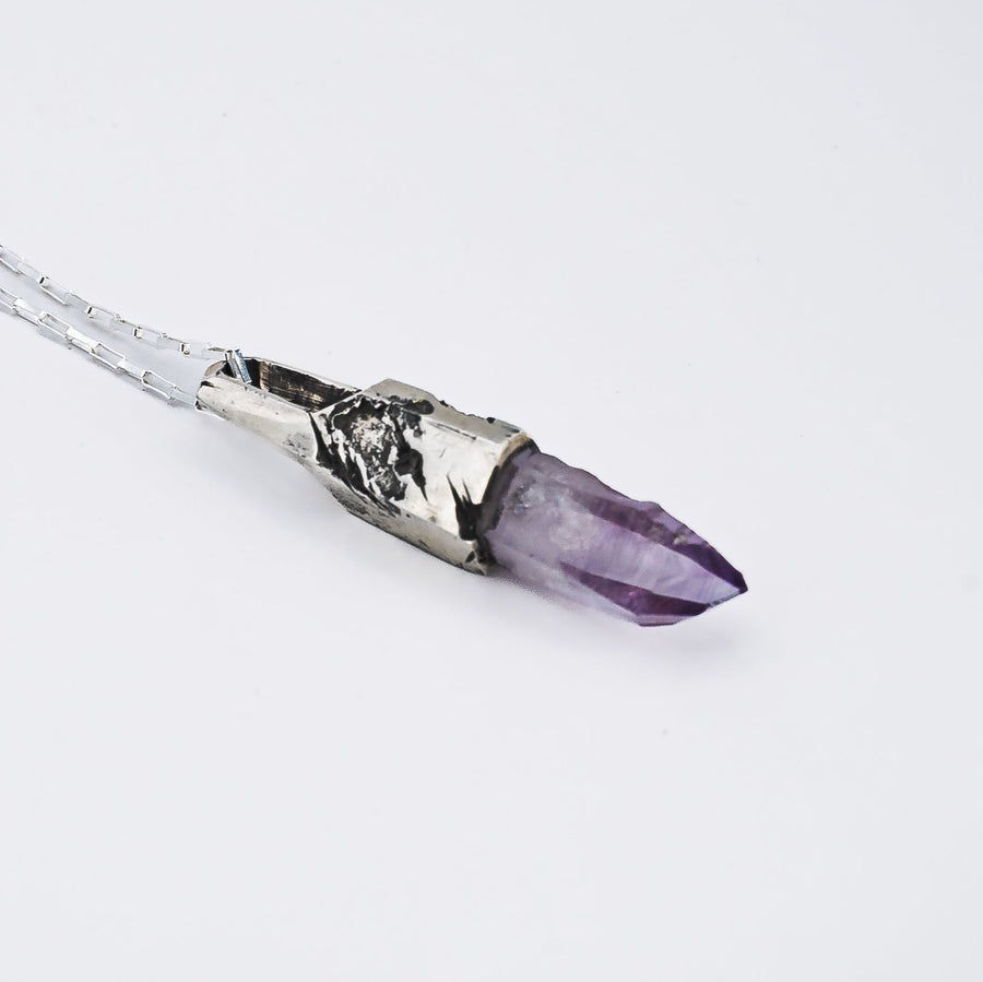 Amethyst Pendant — handmade .925 sterling silver pendant
