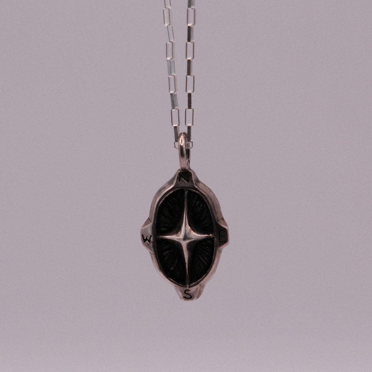 Abstract Compass Pendant with Lunga chain