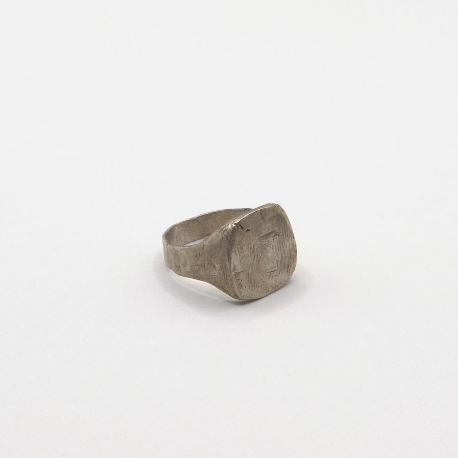 Brutalist Signet — handmade .925 sterling silver ring