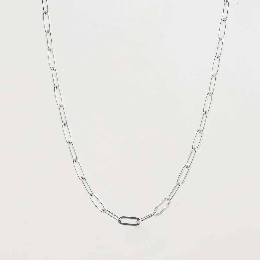 Paper Clip Chain — handmade .925 sterling silver chain